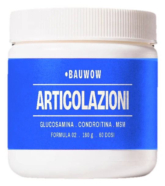 Barattolo BAUWOW Articolazioni, etichetta blu